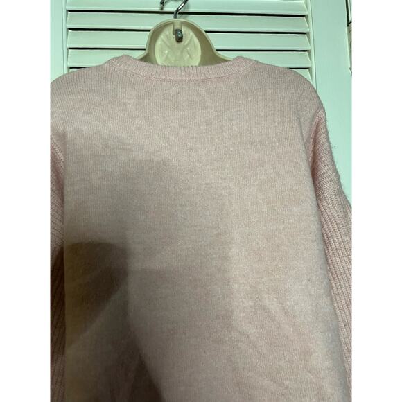 Crown & Ivy oversized tunic sweater PM worn 2 times Excellent pretty pink - Picture 2 of 5